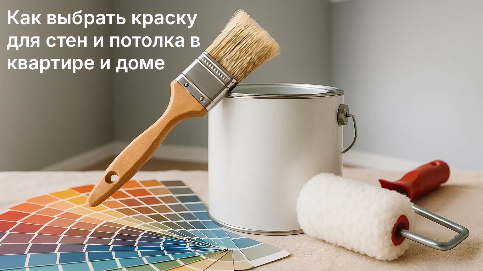 Изображение статьи Как выбрать краску для стен и потолка в квартире и доме